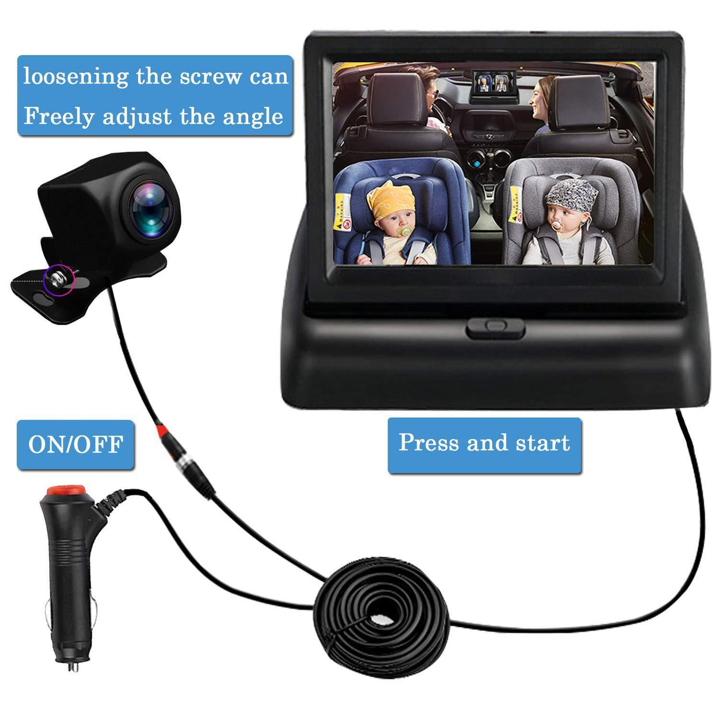 Car Video monitor camera display - NecessiteeBaby