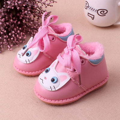 Leather Plush Cotton Shoes - NecessiteeBaby