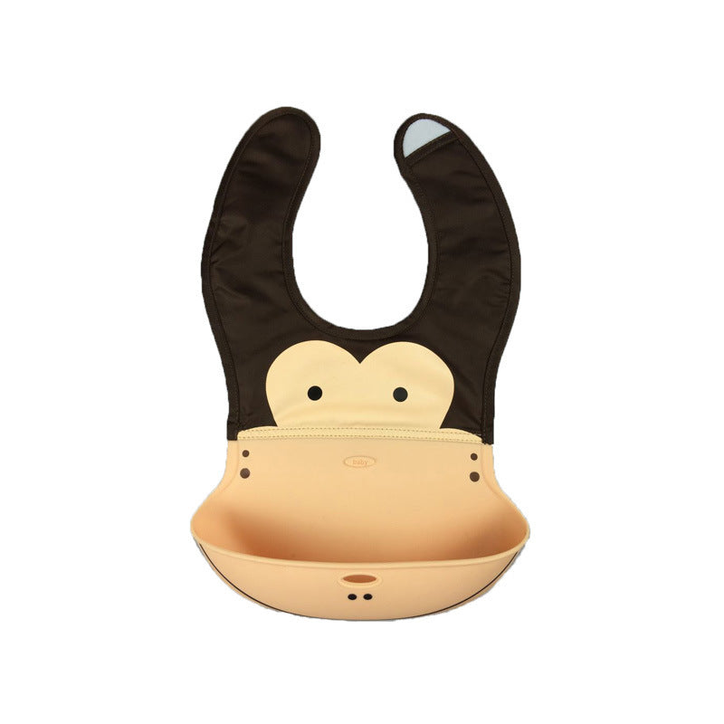 Cartoon silicone baby bib - NecessiteeBaby