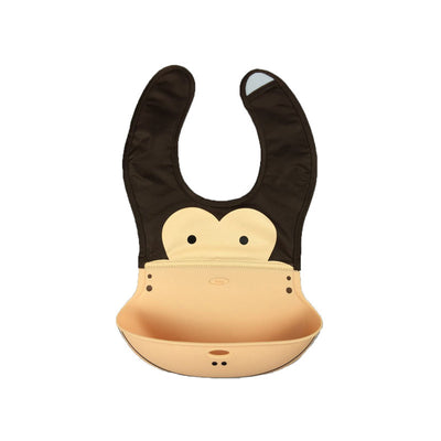 Cartoon silicone baby bib - NecessiteeBaby