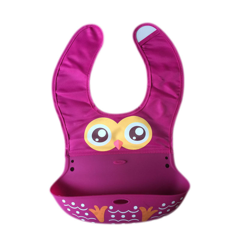Cartoon silicone baby bib - NecessiteeBaby