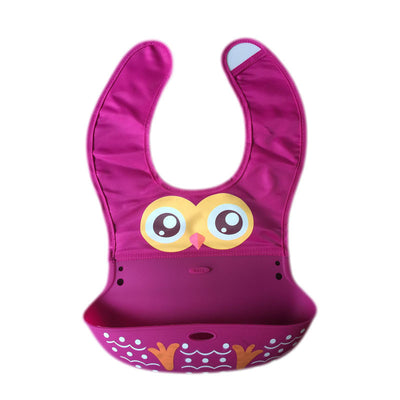Cartoon silicone baby bib - NecessiteeBaby