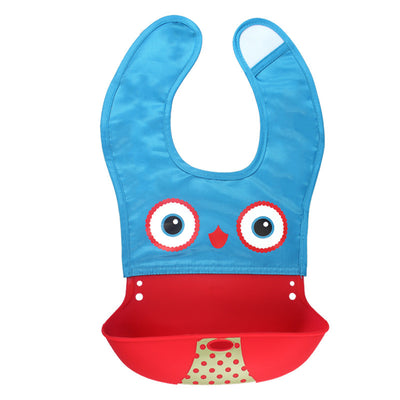 Cartoon silicone baby bib - NecessiteeBaby