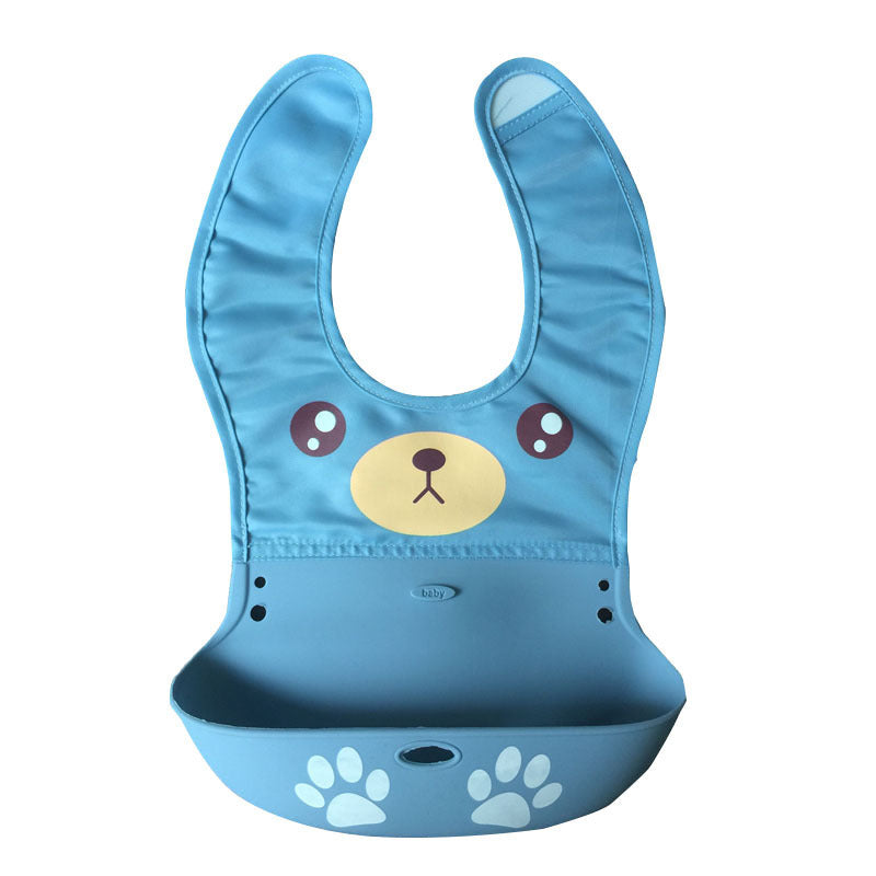 Cartoon silicone baby bib - NecessiteeBaby