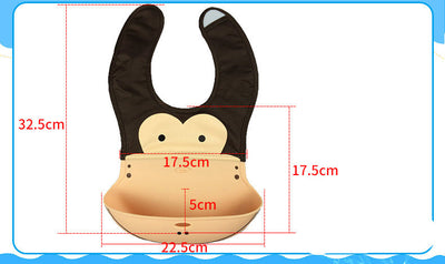 Cartoon silicone baby bib - NecessiteeBaby