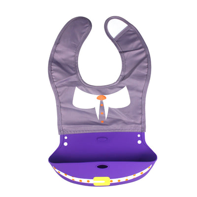 Cartoon silicone baby bib - NecessiteeBaby