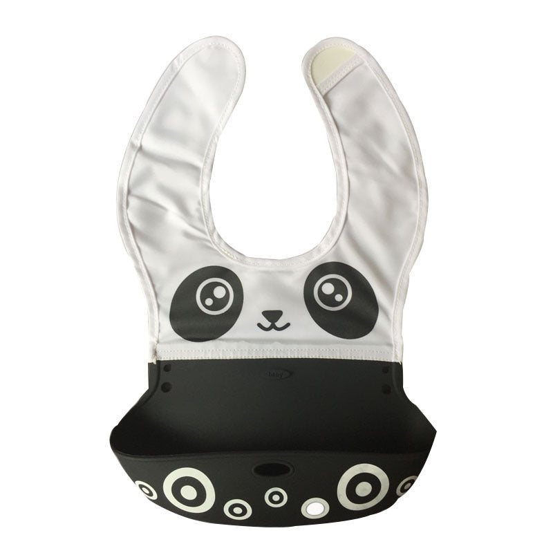 Cartoon silicone baby bib - NecessiteeBaby