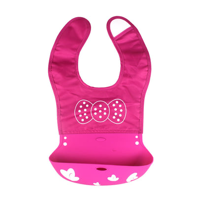 Cartoon silicone baby bib - NecessiteeBaby