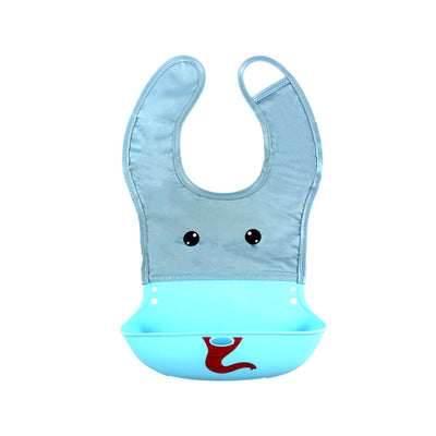Cartoon silicone baby bib - NecessiteeBaby